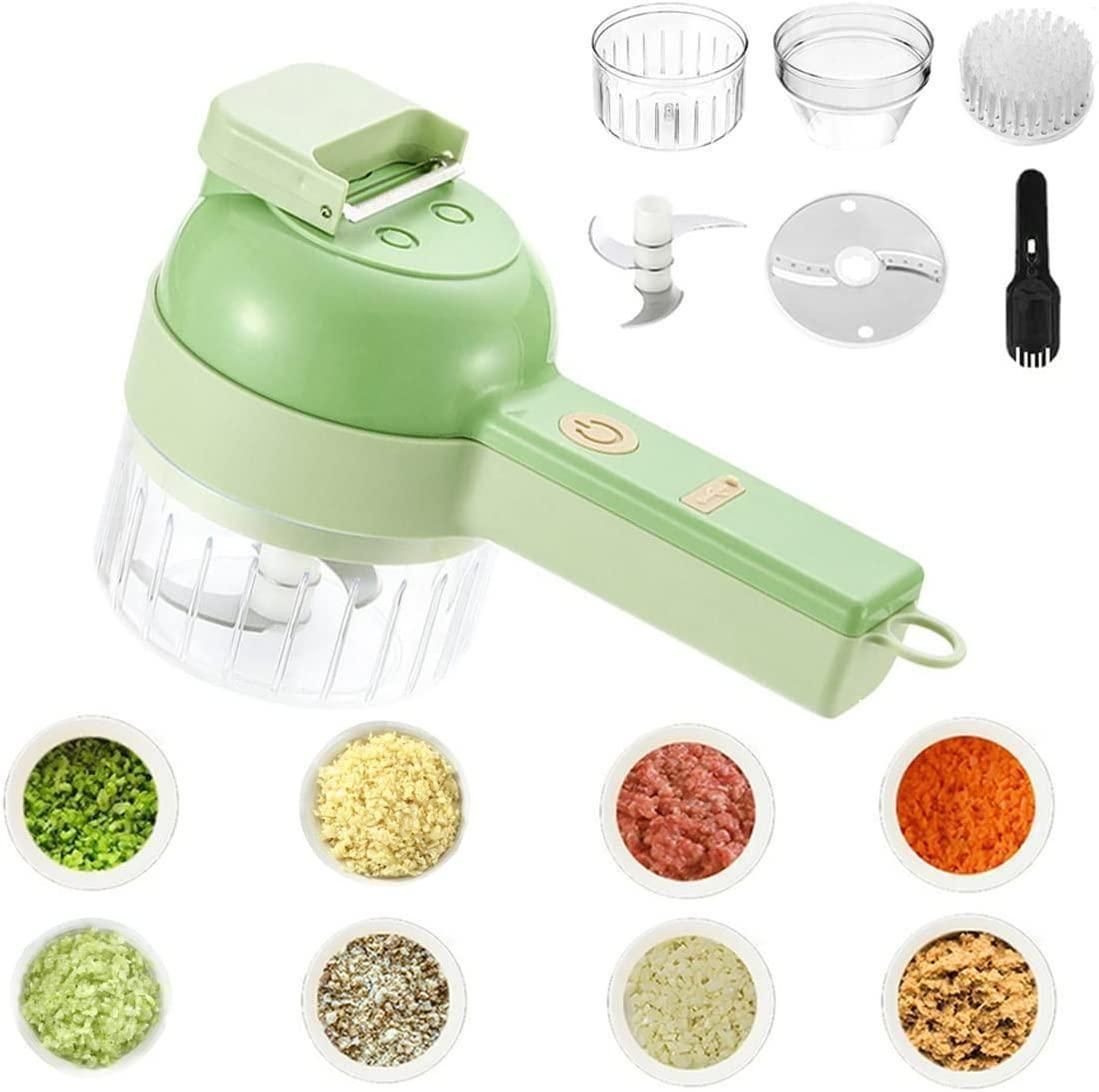 4 in 1 Portable Electric Vegetable Cutter Set (Wireless Chopper)