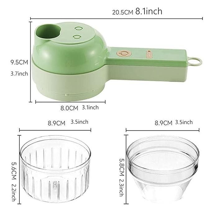 4 in 1 Portable Electric Vegetable Cutter Set (Wireless Chopper)