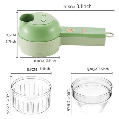 4 in 1 Portable Electric Vegetable Cutter Set (Wireless Chopper)