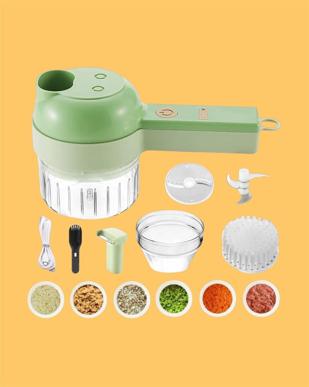 4 in 1 Portable Electric Vegetable Cutter Set (Wireless Chopper)