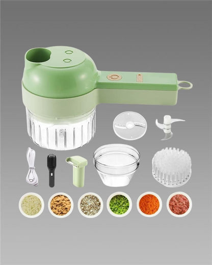4 in 1 Portable Electric Vegetable Cutter Set (Wireless Chopper)